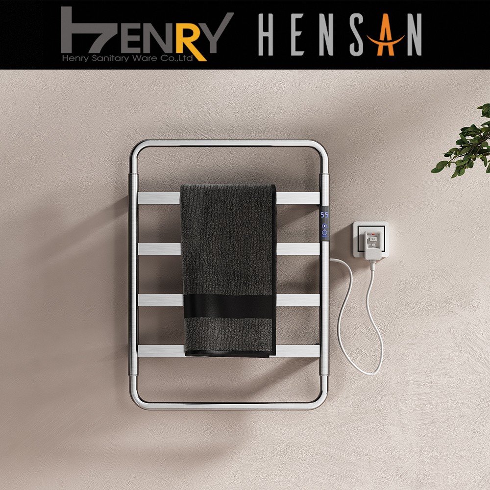 F-2013 智能電熱毛巾桿-不鏽鋼拉絲銀【HENSAN】